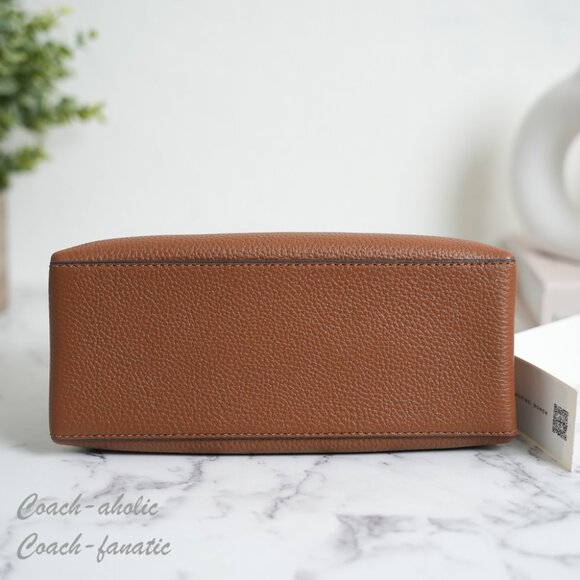 NWT Tory Burch Britten Leather Mini Satchel Crossbody & Wallet in Moose *SET* - Picture 7 of 15